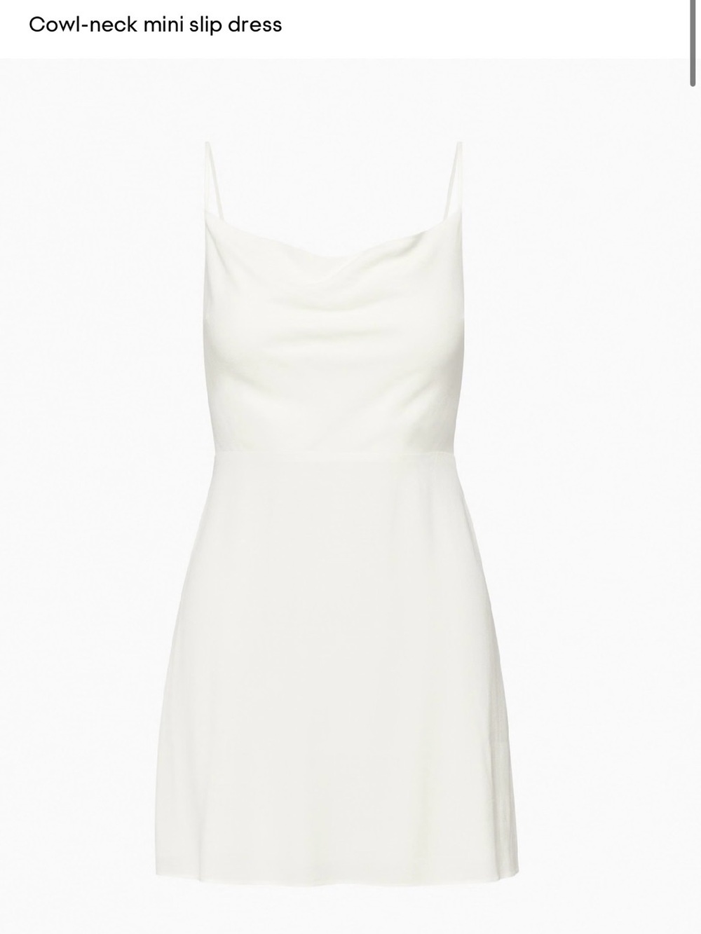 Aritzia Sunday Best Cowl-Neck Mini Slip Dress - Light Birch